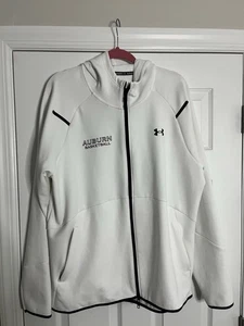 Felpa con cappuccio e zip intera Auburn Tigers Basketball usata. Bianco. XL. Under Armour - Foto 1 di 3