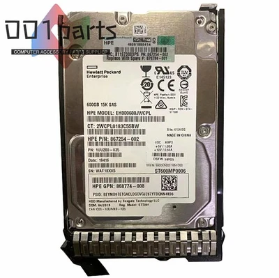 For HP SFF SC HDD Hard Drive 870757-B21 870794-001 2.5" 600GB 12Gb/s SAS 15K - Image 1 of 2