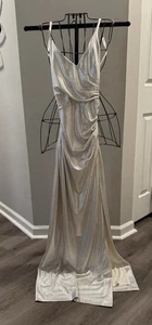 Abito Eliza J metallizzato taglia 6 - Foto 1 di 5