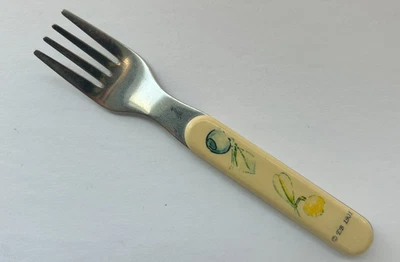 Tenedor de acero inoxidable para niños EB mango de diseño de frutas de colección - usado Foto 1 de 4