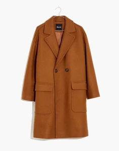 Madewell Averdon Damen Mantel Größe XS Wolle-Kaschmir-Mischung braun mittellang - Bild 1 von 12