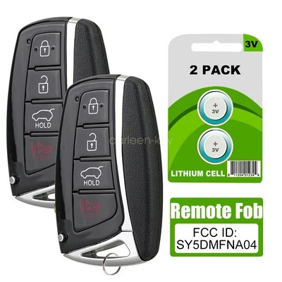 2 para 2013 2014 2015 2016 2017 2018 Hyundai Santa Fe deportivo mando a distancia llavero coche Foto 1 de 4