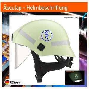 Helmkennzeichnung Äsculap Qualifikation, retroreflektierender Aufkleber - Picture 1 of 3