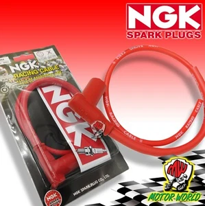 CAVO CANDELA NGK RACING SILICONE ROSSO con PIPETTA UNIVERSALE per MOTO SCOOTER - Imagen 1 de 1