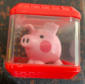 Fisher Price Peek a Blocks Replacement Square Cube Pink Pig - Picture 1 of 8