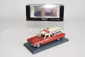 B8 1:43 NEO CADILLAC S&S AMBULANCE FIRE RESCUE MIB EXTREMELY RARE! - Picture 1 of 18