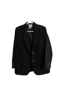 Eddie Bauer Womens Black Wool Peacoat Size Medium M Lined Excellent - Picture 1 of 4