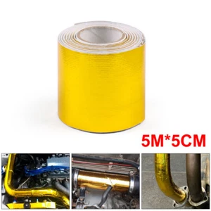 50mm * 5M Intake Heat Shield Reflective Tape Wrap Self-adhesive High Temperature - Picture 1 of 8