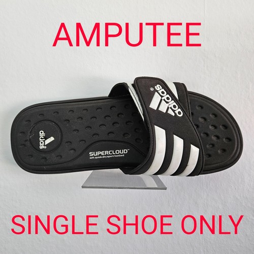 Sandali ADIDAS uomo SC SC slide ~ nero bianco ~ amputato scarpa singola