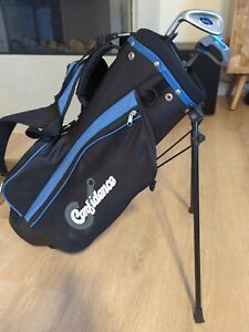 Confidence Kids Golf Jr Club Carry/Stand Bag Blue & Black 27" Dual Strap 2 Clubs