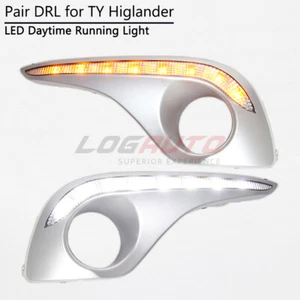 For Toyota Highlander 2011 2012 2013 LED DRL Daytime Running Light Turn Lamp Fog - Bild 1 von 12