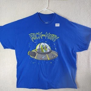Rick And Morty Shirt Adult XXL Blue With Screenprint - Picture 1 of 5