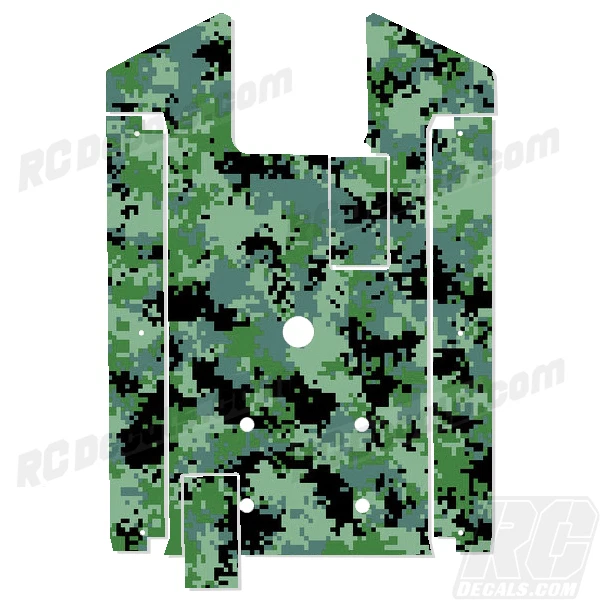 Axial Yeti XL Chassis Plate Protector - Thick Graphics - Digi Camo Green AX31062 - Image 1 of 1