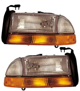 Front Headlights Pair Set for 97-01 Dodge Durango/97-98 Dakota Left & Right - Imagen 1 de 1
