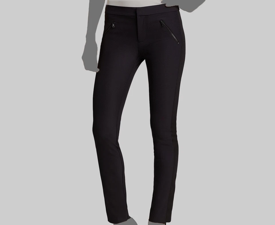 Rebecca Taylor Womens Ava Techy Pants 0 Black Regular