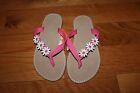 NWT Gymboree Daisy Park Size 11 Pink Flower Flip Flops Sandals Shoes