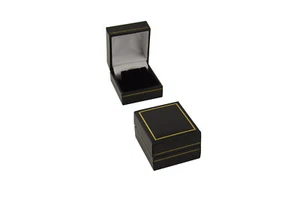 10 x Black Leatherette Earring Boxes - Jewellery Shop Earring Box Case Suppliers - Picture 1 of 4