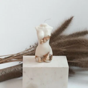 CARLA GOLD - Candela Corpo Donna Torso Cera di Soia Misura 10cm - Foto 1 di 6