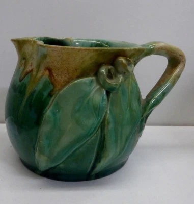AUSTRALIAN POTTERY REMUED GUMNUT GUM LEAF DECORATED JUG 185M  - image 1 of 4