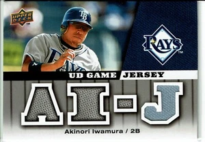 2009 Upper Deck Akinori Iwamura Wang Game Used Jersey (Tampa Rays- Japan) GJ-AI - Picture 1 of 2