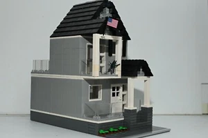 Brick House Light Gray Modular City Custom Model Built compatible with LEGO - Picture 1 of 5