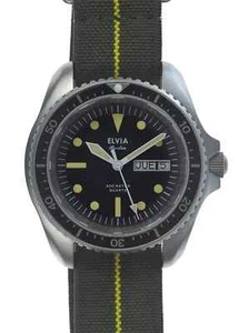 Reloj de buceo militar ELVIA día/fecha con movimiento de cristal de zafiro y cuarzo - Imagen 1 de 11