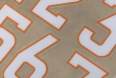 DENVER 2024 Current Football Helmet Numbers Decals 2" FULL Size 3M 20MIL - Image 1 of 2