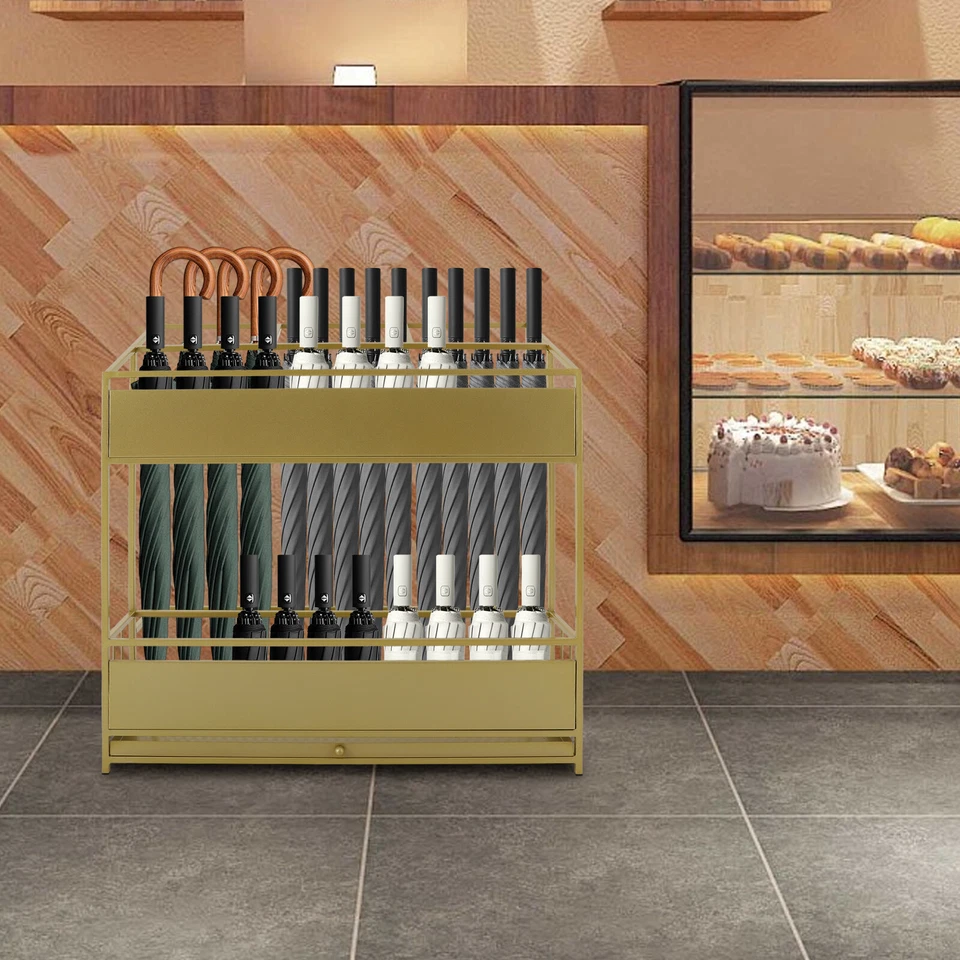 Paraguas Soporte Comercial Metal Paraguas Soporte Entrada Paraguas Organizador Foto 1 de 4