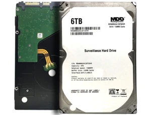 Disco duro MDD 6 TB 7200 RPM 128 MB caché SATA 6,0 Gb/s 3,5" para vigilancia/CCTV - Imagen 1 de 4