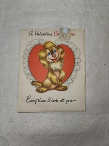 Sobre vintage de 10 centavos para cachorro de tarjeta de San Valentín ""Everytime I Look at You - Imagen 1 de 5