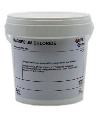 BRAND CHEMICALS Magnesium Chloride Flakes Dead Sea Salts 100% Pure Bath Salt Soak 500g - 25kg