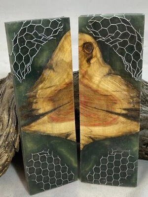 Básculas de cuchillo combinadas de panal de madera y resina (5/16") (par)(171) Foto 1 de 2