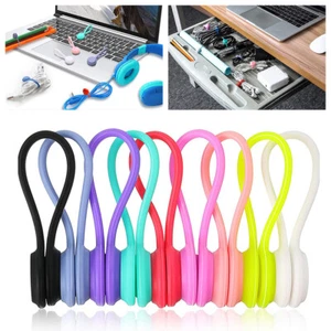 12Pcs Cable Magnetic Headphone Ties Organiser Holder Clip Winder Earphone Cord - Picture 1 of 11