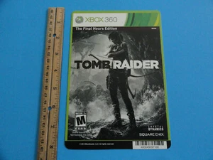 XBOX 360 TOMB RAIDER BLOCKBUSTER VIDEO BACKER CARD 5"X8" -NO GAME - Picture 1 of 3