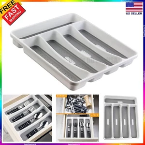 Kitchen silverware organizer drawer tray cutlery storage flatware holder plastic - Picture 1 of 8