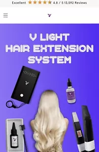 NEW!! V-light professional hair extension kit,UV light, never used! US Seller - Picture 1 of 3