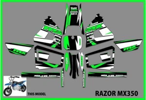 Razor MX350 NEW MODEL graphics kit decals THICK AND HIGH GLOSS - Picture 1 of 6