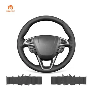 MEWANT PU Leather Steering Wheel Cover For Ford Edge 2015-2024 Fusion 2013-2020 - Foto 1 di 8