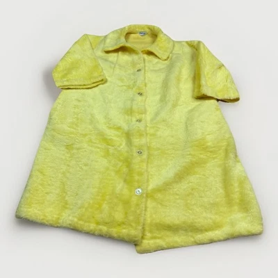 Vintage 70s House Dress Fuzzy Robe Wrap Sak by Barry 60s Atomic Mod XL Lounge - Image 1 of 4