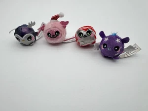 Claire's Exclusive Squeezamals Micro Mini Plush Ball Animals Lot Set of 4 Xmas - Picture 1 of 10