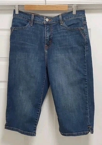 Levi's 512 perfekt schlankmachende Capri Damengröße 12 blau Denim Stretch Taschen  - Bild 1 von 12
