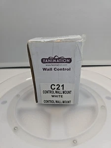 Fanimation C21 White 3 Speed Reversible Fan & Light Wall Control - Picture 1 of 5