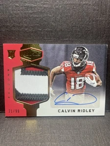 2018 Plates & Patches Calvin Ridley 3 colores parche de novato automático RPA RC/99 Jaguars - Imagen 1 de 3