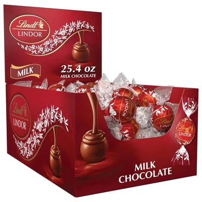 Lindt Lindor Milchschokolade Trüffel 60 Stück 25,4 Unzen glattes Schmelzzentrum - Bild 1 von 4