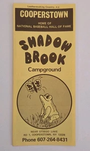 VINTAGE SHADOW BROOK COOPERSTOWN NY Campingplatz Reiseprospekt CAMPING - Bild 1 von 3