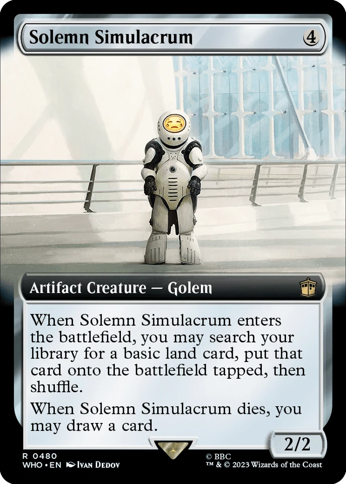 MTG Solemn Simulacrum Extended Art English WHO - Image 1 of 1