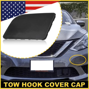 New Front Bumper Tow Hook Eye Cover Cap For 2016-2019 Nissan Sentra Except Nismo - Picture 1 of 12