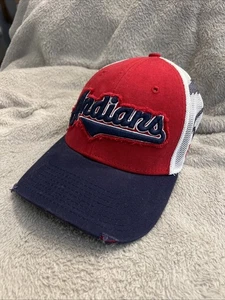 Cleveland Indians Cap Hat New Era American League Logo Distressed Small Medium - Picture 1 of 10