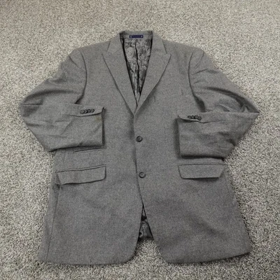 Blazer Paul Fredrick Para Hombres 42 Gris Cachemira Abrigo Deportivo Traje Chaqueta Forrado Cachemira Foto 1 de 4