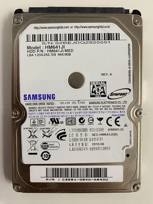 640 GB Samsung (HM641JI)  -  SATA II (3 Gb/s)  -  2,5‘‘ - Bild 1 von 2